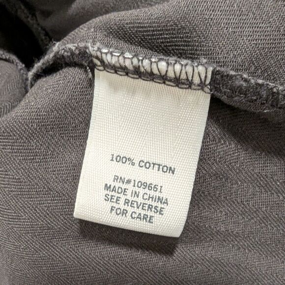 Mudd Gray Twill Jacket Women's XL Utility Military Style Full Zip‎ Lightweight - Picture 10 of 11